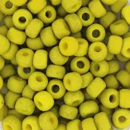 Miyuki Rocailles seed beads 6/0 Opaque Matte Lime (2316), 10g - Rocailles str 6/0
