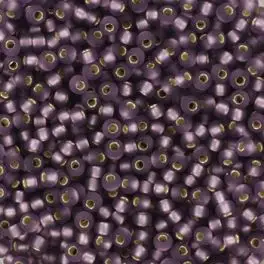 Miyuki Rocailles seed beads, 11/0 Silverlined Matte Amethyst (24F) - Rocailles str 11/0