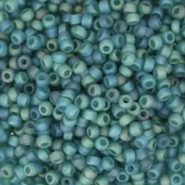 Miyuki Rocailles seed beads, 11/0 Transparent Teal AB Mat (2405FR) - Rocailles str 11/0